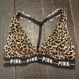 Victoria's Secret Leopard Lace Bralette with Black Band